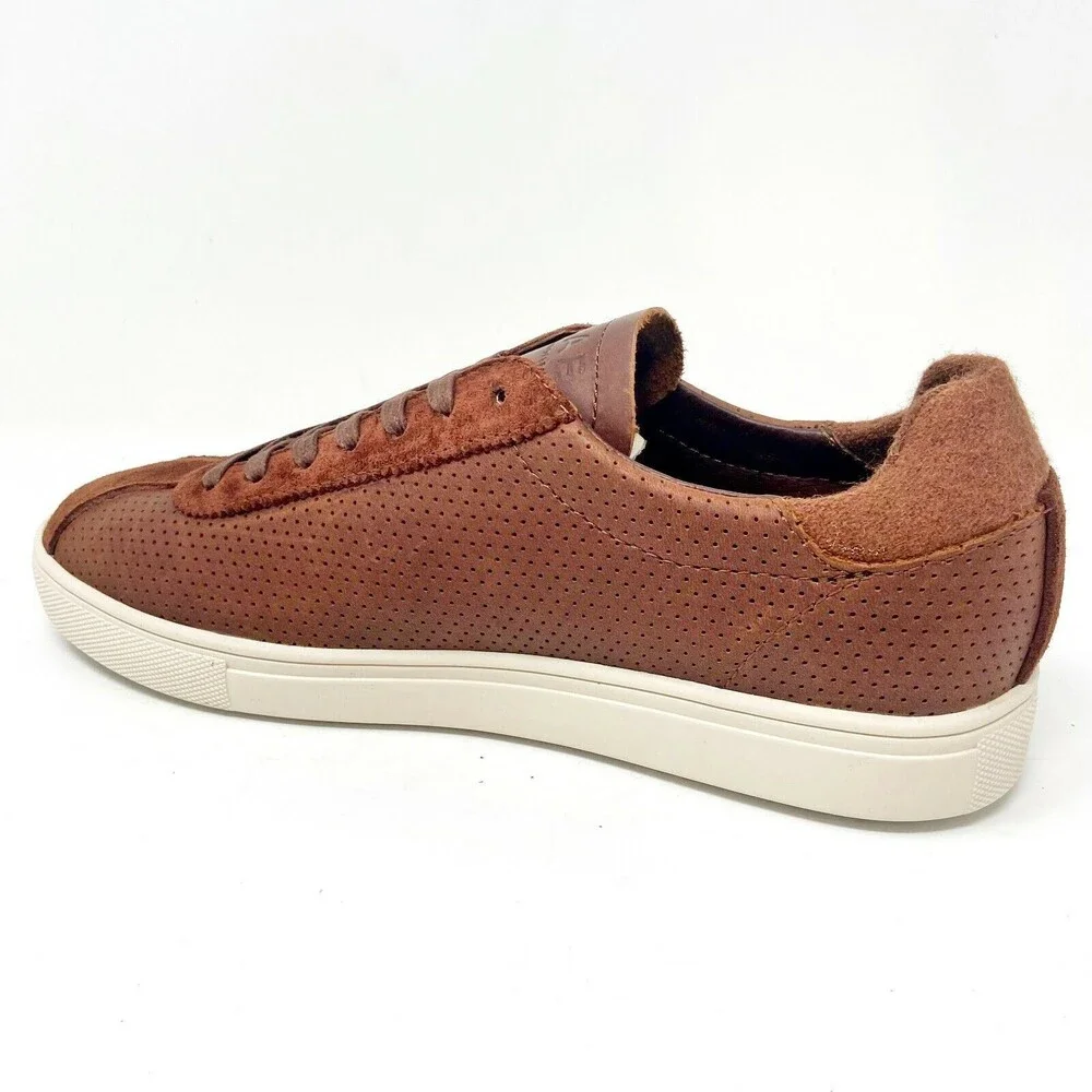 Clae Noah Chestnut Oiled Leather Mens Size 7 Premium Sneakers - Picture 3 of 5